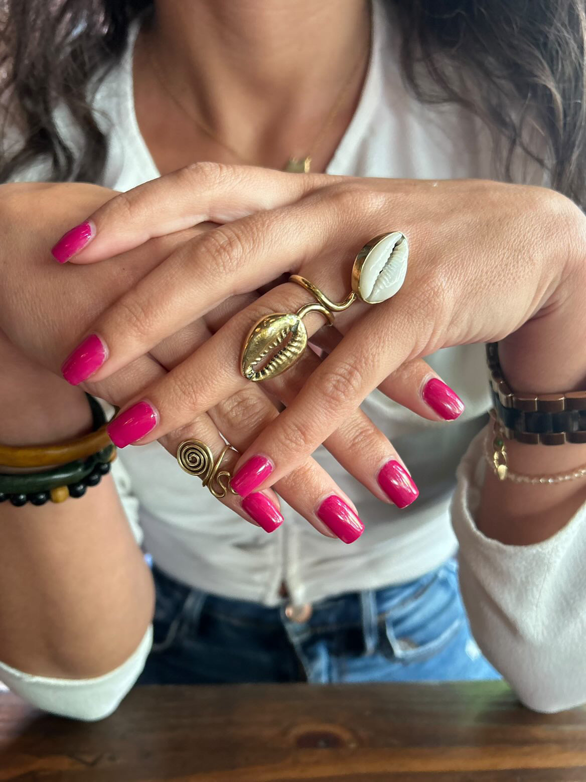 Ahadi Shell and brass-Rings