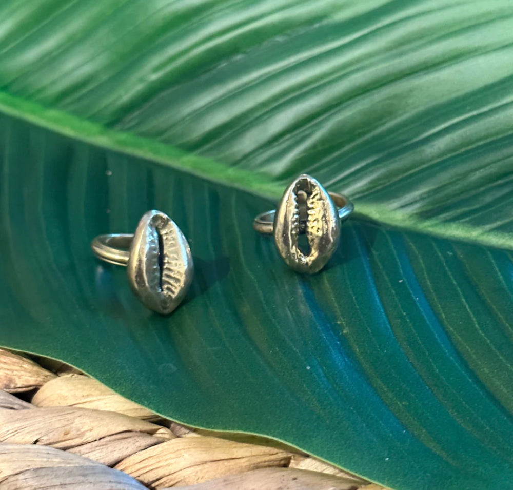 Cowrie shell rings