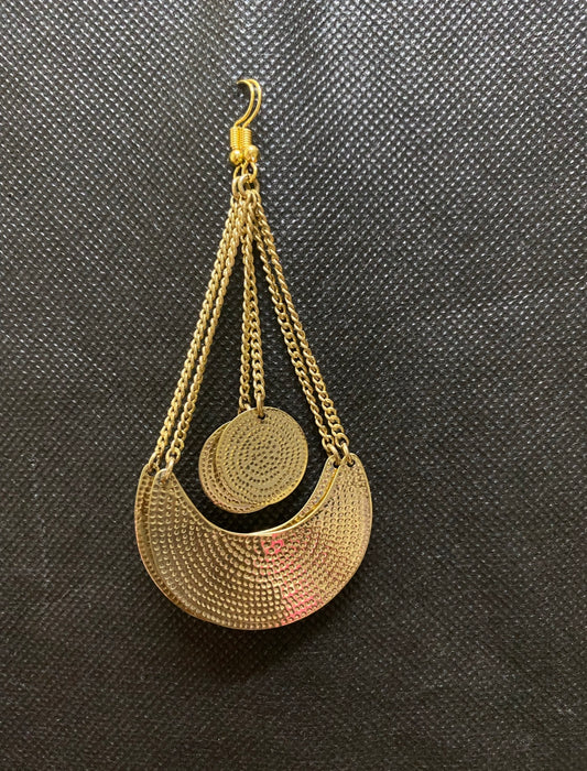 Mwezi Mpevu Brass Earrings