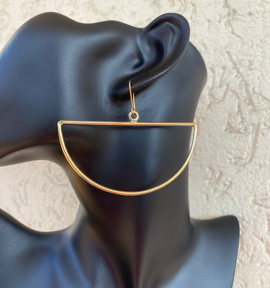 Semi Circle hoop earrings